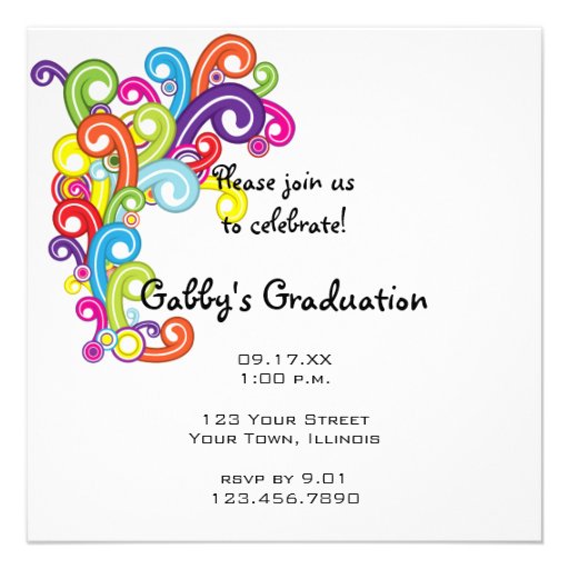 Colorful Graduation Party Invitation