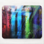 Colorful graffitis design mouse pad
