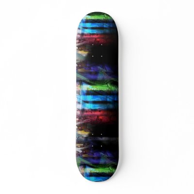 Colorful graffitis design skate deck by affreeisenlohr