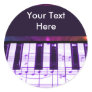 Colorful Grand Piano Keyboard and Music Notes Stickers
