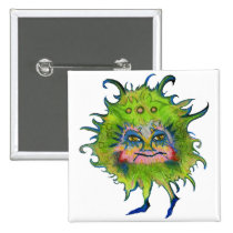 Colorful Green Germ buttons