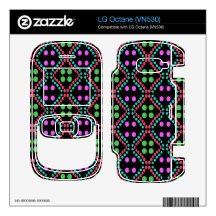 colorful green pink dot pattern skin for LG octane