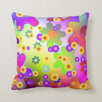 Colorful Groovy Pillow