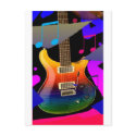 Colorful Guitar - Rock On! postcards