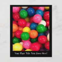 Colorful Gum Ball Candy Personalized Flyer