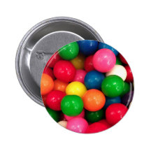 Colorful Gum Ball Candy Pinback Buttons
