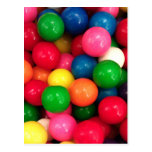 Colorful Gum Ball Candy Postcards