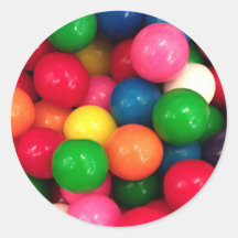 Colorful Gum Ball Candy Sticker