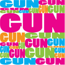 Colorful Gun photo sculptures