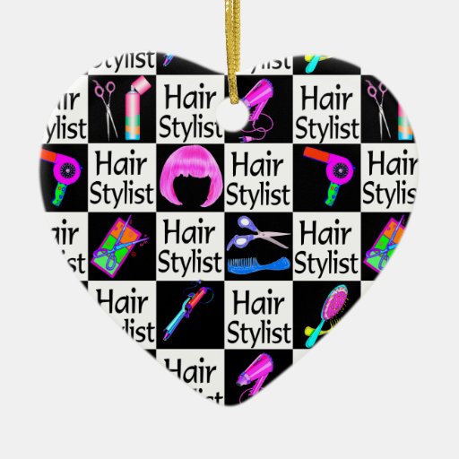 colorful hair stylist christmas ornament zazzle colorful hair stylist christmas ornament zazzle
