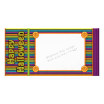 Colorful halloween design photo cards