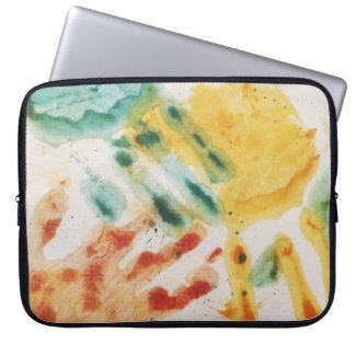 Colorful Handprints Unique Laptop Sleeve