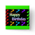 Colorful Happy Birthday Button button