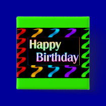 Colorful Happy Birthday Button buttons