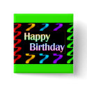 Colorful Happy Birthday Button