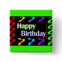 Colorful Happy Birthday Button by mikek92349 Colorful Happy Birthday Button