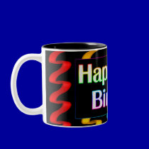 Colorful Happy Birthday Mug mugs
