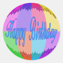 Colorful Happy Birthday Sticker