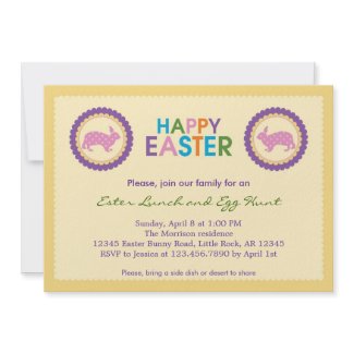 Colorful Happy Easter Invitation invitation