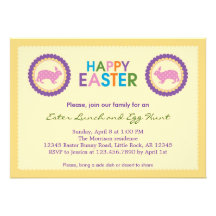 Colorful Happy Easter Invitation