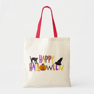 Colorful Happy Halloween bag