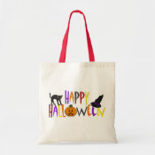 Colorful Happy Halloween Tote Bag