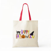 Colorful Happy Halloween Tote Bag