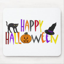 Colorful Happy Halloween Mousepads