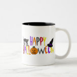Colorful Happy Halloween Mugs