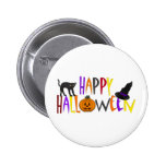 Colorful Happy Halloween Pinback Button