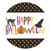 Colorful Happy Halloween Sticker