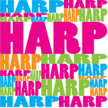 Colorful Harp Photo Cutouts