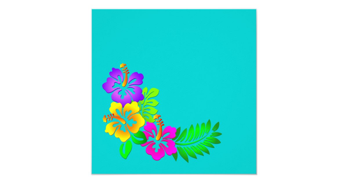 Colorful Hawaiian Tropical Wedding Invitation | Zazzle