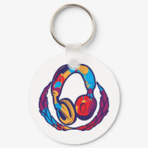 Colorful Headphones keychains