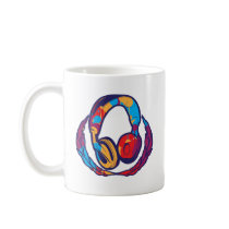 Colorful Headphones mugs
