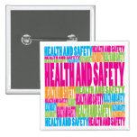 Colorful Health and Safety Pinback Button