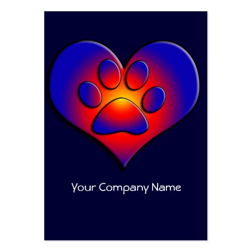 COLORFUL HEART AND PAW BUSINESS CARDS (back side)
