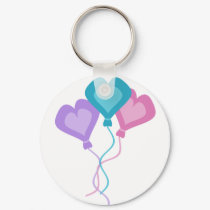 Colorful Heart Balloon keychains by doodles_designs Colorful Heart Balloon keychains