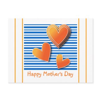 Colorful heart design postcard