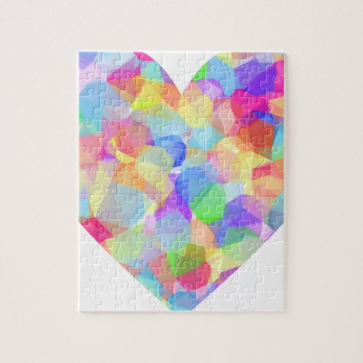Colorful Heart Jigsaw Puzzle Zazzle