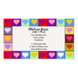 Colorful Heart Squares Business Card Template