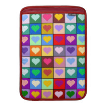 Colorful Heart Squares MacBook Air Sleeves