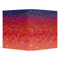 Colorful Hearts Avery Binder