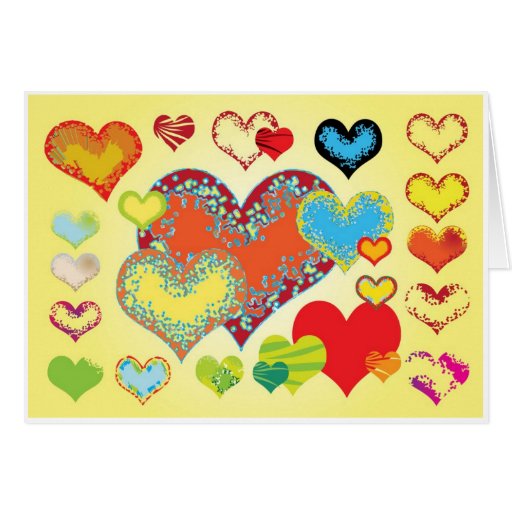 Colorful Hearts Cards
