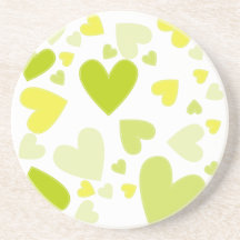 Colorful hearts coaster
