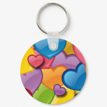 COLORFUL HEARTS COLLAGE keychains by dgpaulart COLORFUL HEARTS COLLAGE keychains
