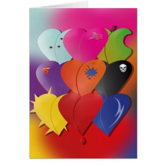 Colorful Hearts in Various Designs and Feel