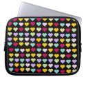 Colorful hearts laptop sleeve electronicsbag