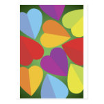 Colorful Hearts Postcard