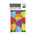 Colorful Hearts Stamp stamp